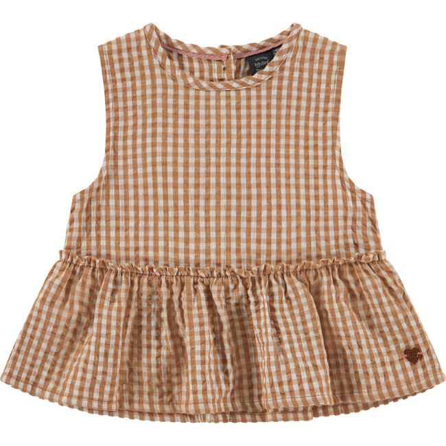Gingham Top, Brown