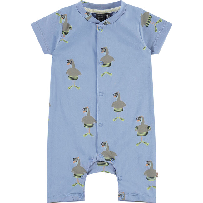 Summer Bird Short Sleeve Romper, Print