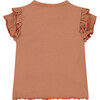 Double Lettuce Edge Sleeve T-Shirt, Amber - T-Shirts - 2