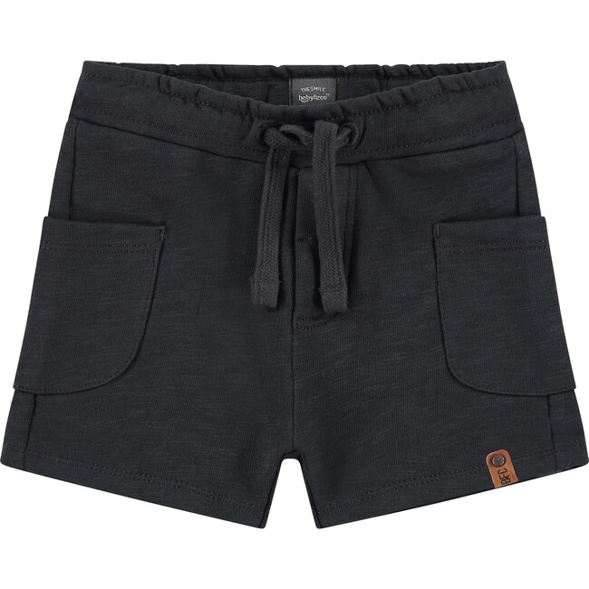 Drawstring Waist Shorts, Black