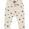All-Over Blowfish Graphic Print Textured Pants, Ivory - Pants - 1 - thumbnail