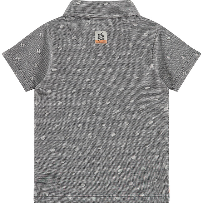 Short Sleeve 3-Buttoned Polo Shirt, Smoke