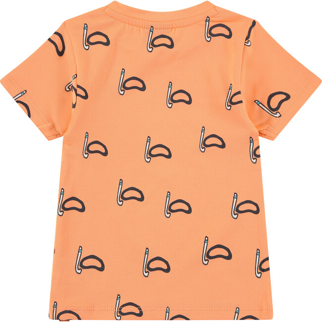 All-Over Snorkel Graphic T-Shirt, Neon Orange - T-Shirts - 2