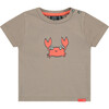 Crab Short Sleeve T-Shirt, Brown - T-Shirts - 1 - thumbnail