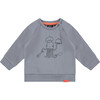 Crew Neck Chef Octopus Graphic Print Sweatshirt, Ash - Sweatshirts - 1 - thumbnail