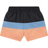 Drawstring Waist Swim Trunks, Smoke - Swim Trunks - 2