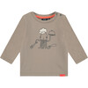 Crew Neck Chef Octopus Graphic Print Sweatshirt, Taupe - Sweatshirts - 1 - thumbnail