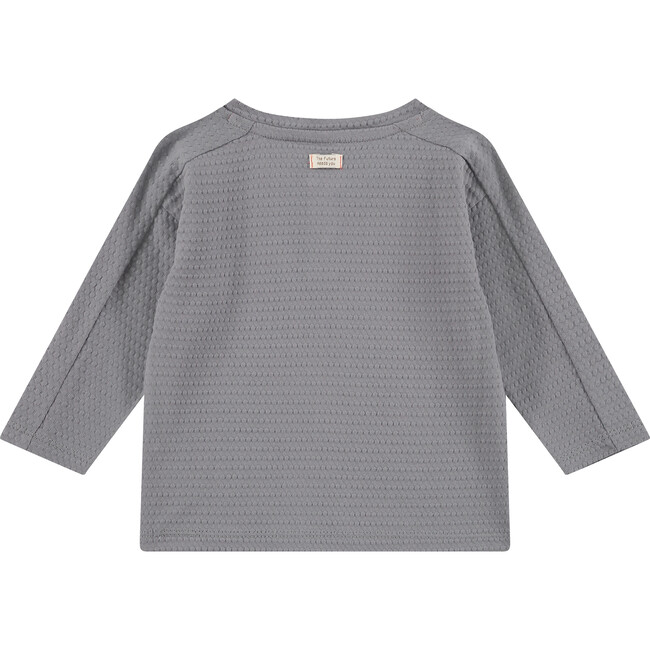 Long Sleeve Textured Henley Shirt, Ash - Shirts - 2