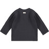Long Sleeve Textured Henley Shirt, Smoke - Shirts - 2