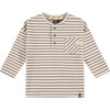 Long Sleeve 3-Buttoned Shirt, Granite - Shirts - 1 - thumbnail