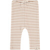 Striped Legging, Brown - Leggings - 1 - thumbnail