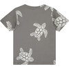 All-Over Turtle Graphic Print T-Shirt, Granite - T-Shirts - 2