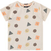 Crew Neck Short Sleeve All-Over Basic Graphic Print T-Shirt, Chalk - T-Shirts - 1 - thumbnail