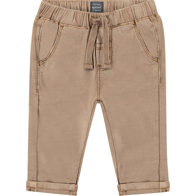Capri Pants with Drawstring, Khaki