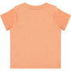 Crew Neck Shoulder Button Graphic Print T-Shirt, Neon Orange - T-Shirts - 2