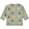 Crew Neck All-Over Animated Shapes Graphic Sweatshirt, Sage - Sweatshirts - 2