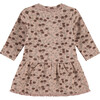 All-Over Floral Print Long Sleeve Drop Peplum Waist Dress, Faded Pink - Dresses - 2