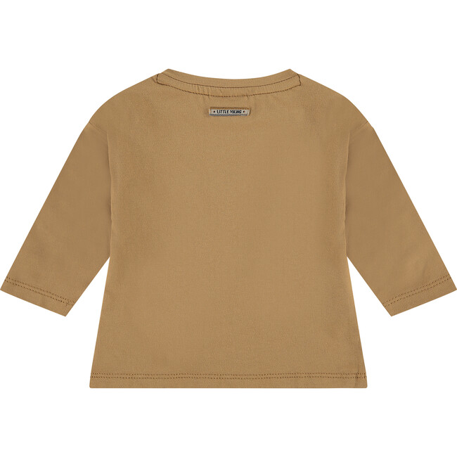 Viking Graphic Long Sleeve Tee Shirt, Gold - T-Shirts - 2