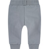 Elastic Waist Cuffed Hem Sweatpants, Ashy Blue - Sweatpants - 2