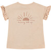 Flutter Sleeve Flower Graphic Print T-Shirt, Blush - T-Shirts - 2 - thumbnail