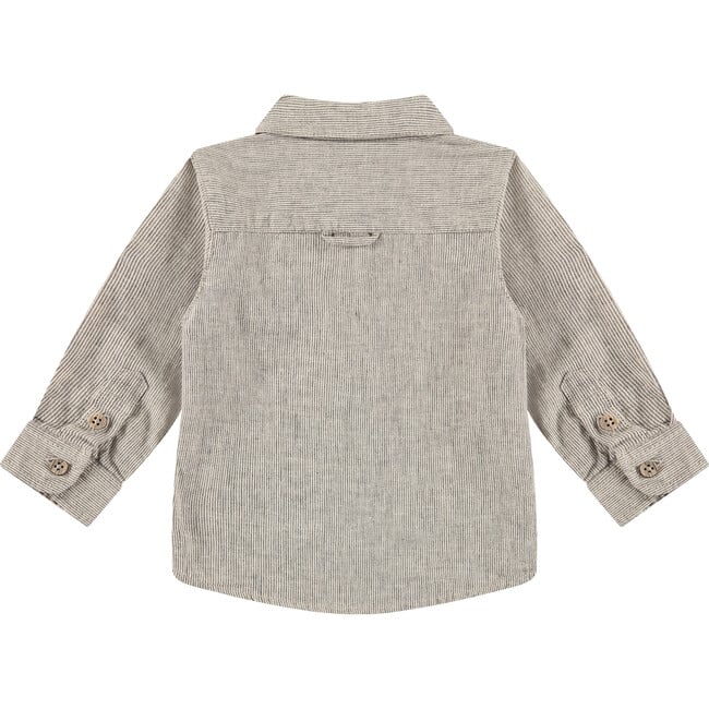 Textured Woodden Button Shirt, Antra - Shirts - 2