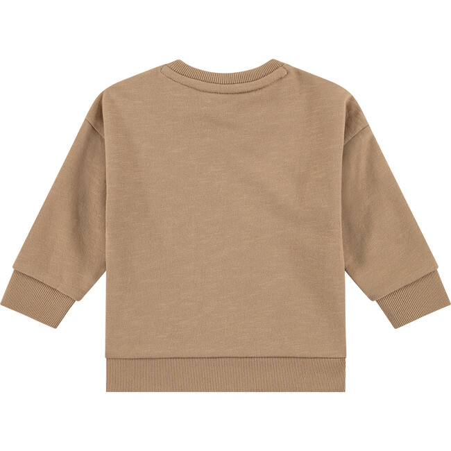 Crew Neck Smiling Character Print Sweatshirt, Peanut