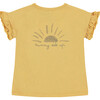 Flutter Sleeve Flower Graphic Print T-Shirt, Sun - T-Shirts - 2