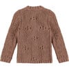 Knit Intricate Eyelet Cardigan, Wood - Cardigans - 2 - thumbnail