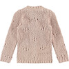 Knit Intricate Eyelet Cardigan, Blush - Cardigans - 2
