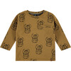 Viking Printed Long Sleeve Shirt, Honey - Shirts - 1 - thumbnail