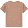 All-Over Rollerskate Graphic Print T-Shirt, Peanut - T-Shirts - 2