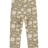 All-Over Graphic Daisy Flower Print Leggings, Army - Leggings - 2 - thumbnail