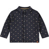 Ship Printed Long Sleeve Shirt, Navy - Shirts - 1 - thumbnail