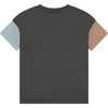 Multicolored Sleeve "Big Smile, Every Day" Print T-Shirt, Antra - T-Shirts - 2