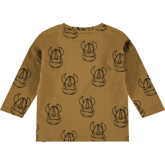 Viking Printed Long Sleeve Shirt, Honey - Shirts - 2