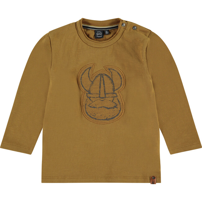 Viking Hat Printed Long Sleeve Shirt, Honey