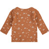 All-Over Floral Print Long Sleeve Tee Shirt, Orange - T-Shirts - 2