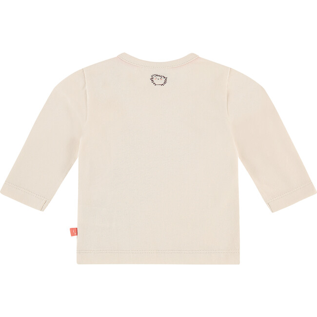 Floral Print Long Sleeve Tee Shirt, Ivory