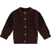 Knit Cardigan, Brown - Cardigans - 1 - thumbnail