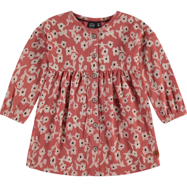 Floral Dress, Brick Red