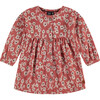 Floral Dress, Brick Red - Dresses - 1 - thumbnail