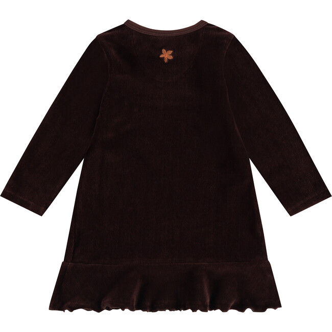 Long Sleeve Dress, Brown - Dresses - 2
