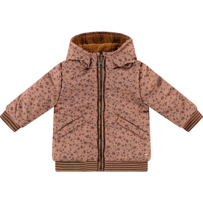 Zip Up Puffer Jacket, Chestnut