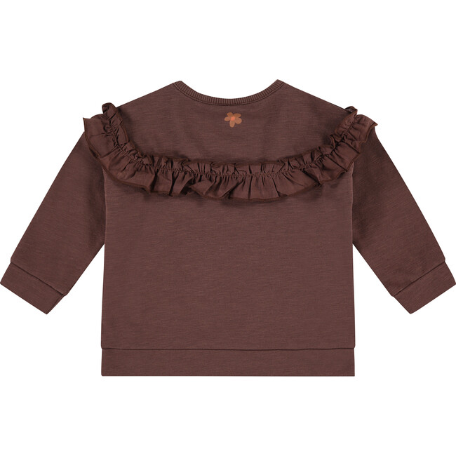 Ruffle Top, Brown - Shirts - 2