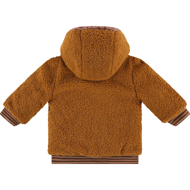 Zip Up Puffer Jacket, Chestnut - Jackets - 4
