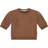 Embroidered Rhinoceros Crew Neck Sweatshirt, Brown - Sweatshirts - 1 - thumbnail