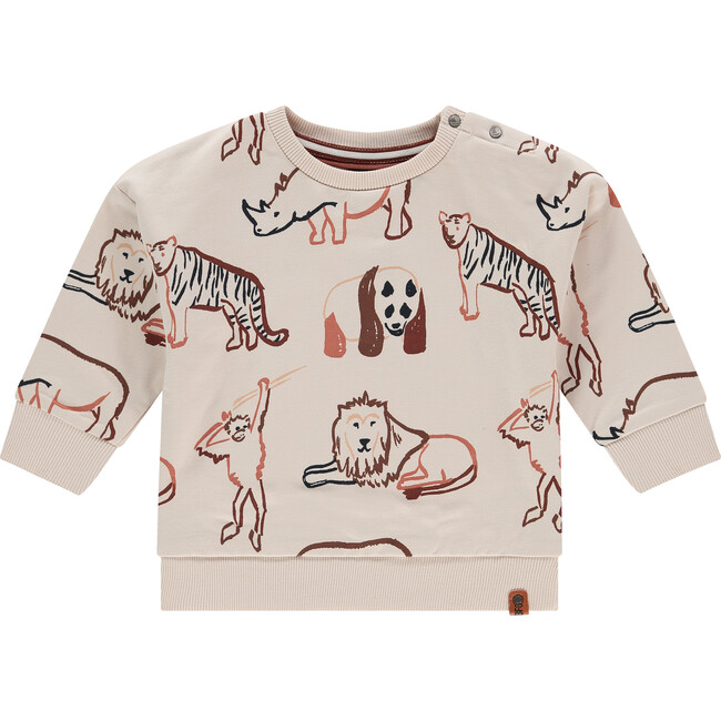 Animal Print Pullover, Stone