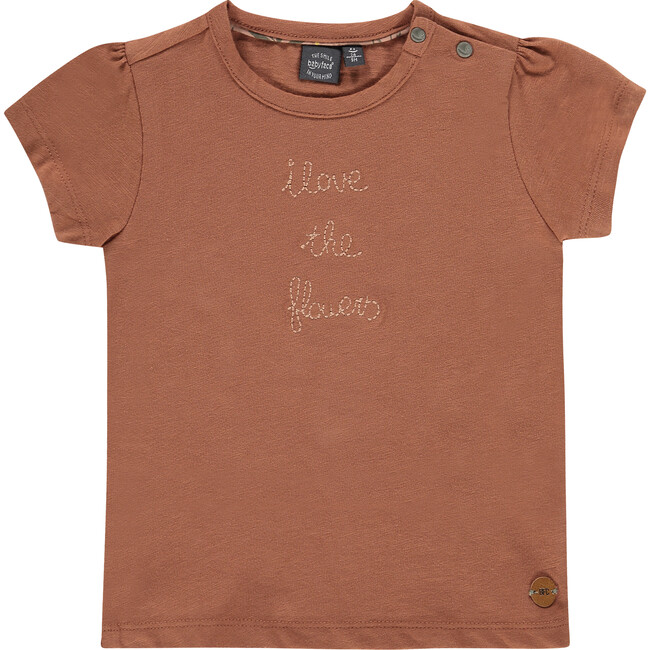 Embroidered Top, Terra - T-Shirts - 1