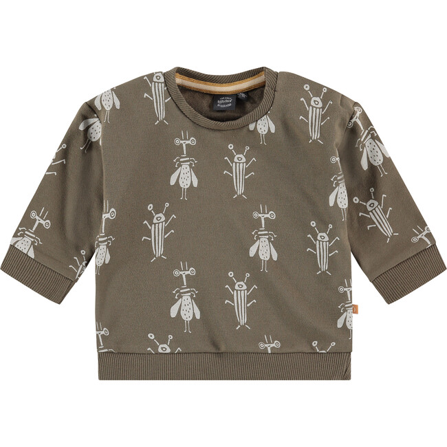 Bug Printed Pullover, Olive