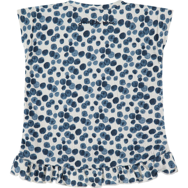 Polka Dot Top, Blue - Shirts - 2